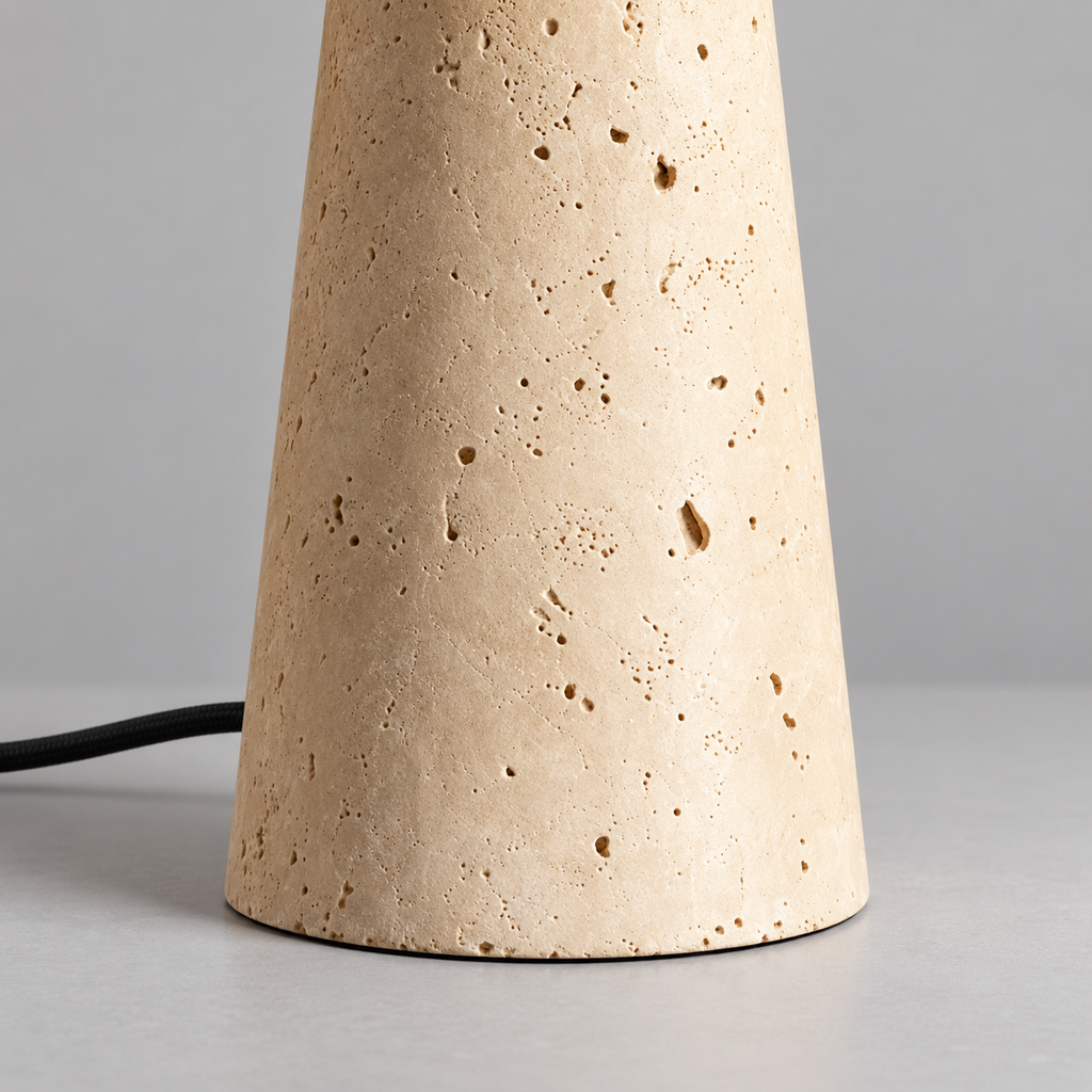 Original stone drum table lamp photograph extra-02