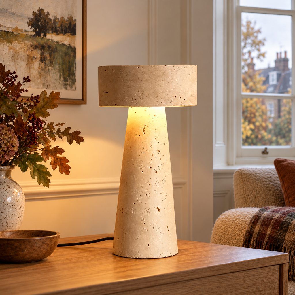 Original stone drum table lamp photograph gallery-01