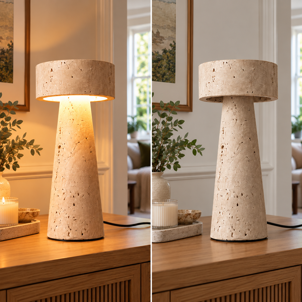 Original stone drum table lamp photograph gallery-03