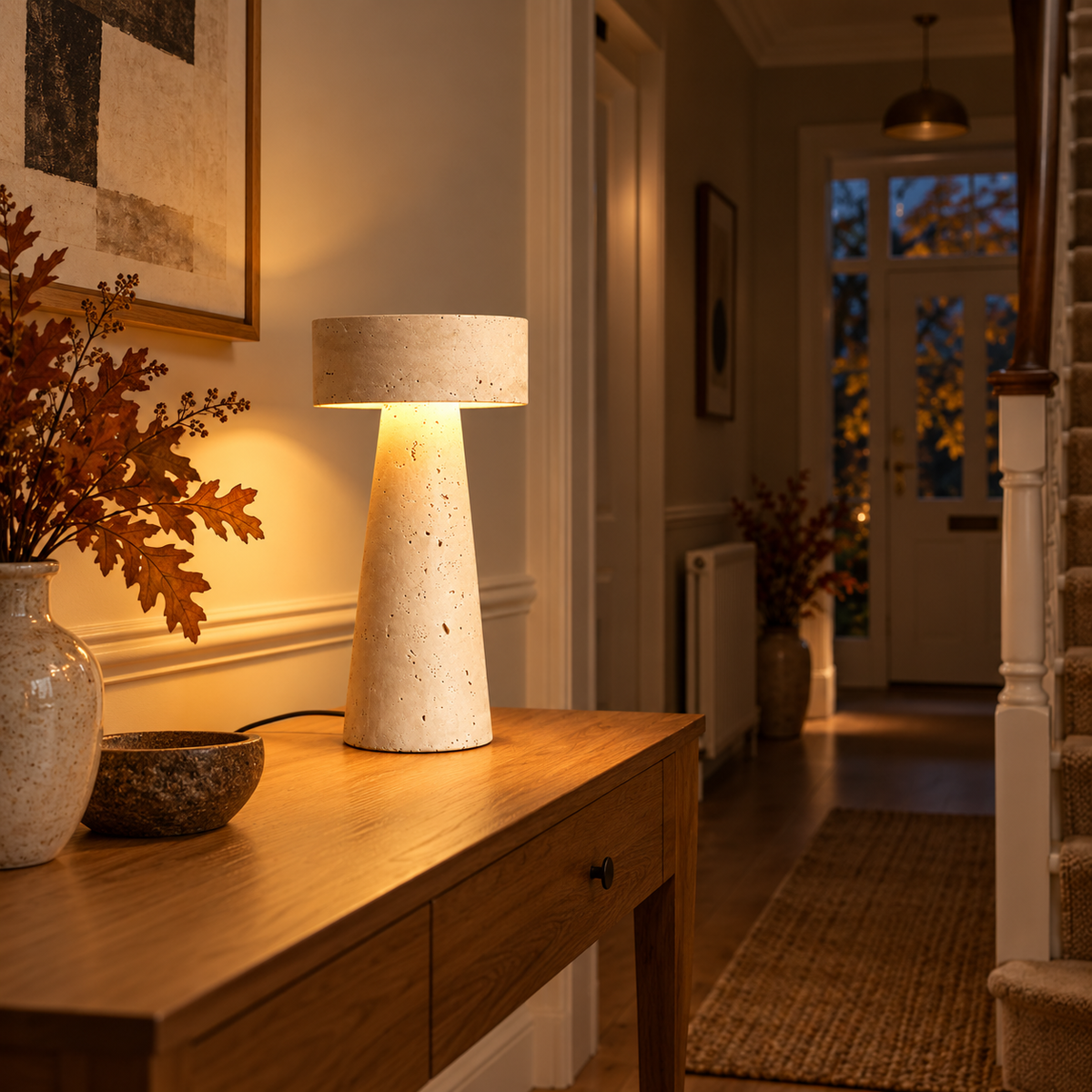 Original stone drum table lamp photograph gallery-06