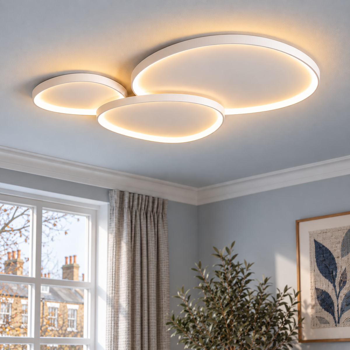 White three-disc ceilinglight photograph 01