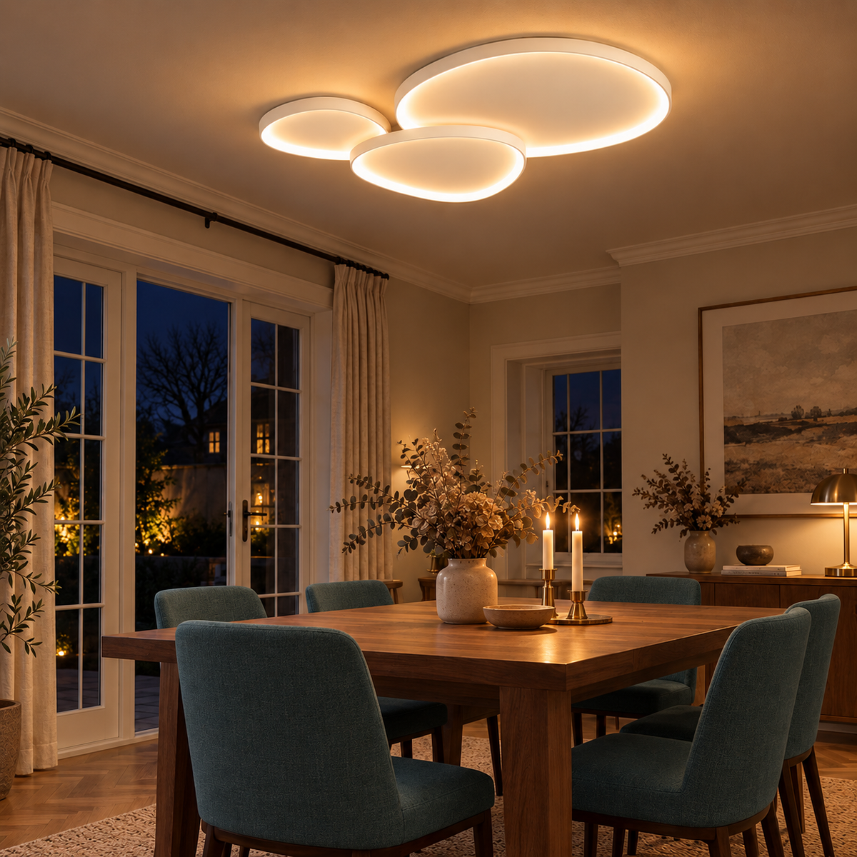 White three-disc ceilinglight photograph 04