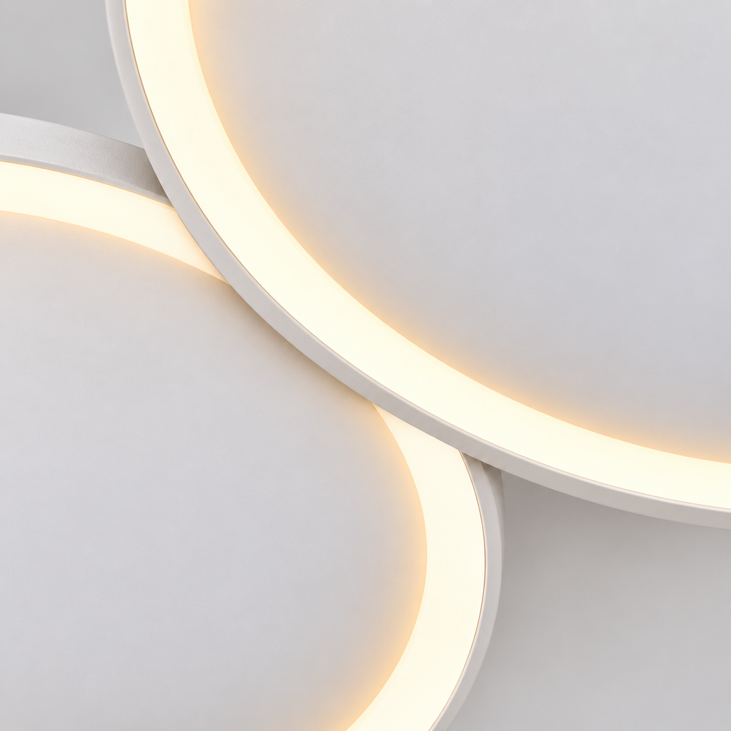 White three-disc ceilinglight photograph 08