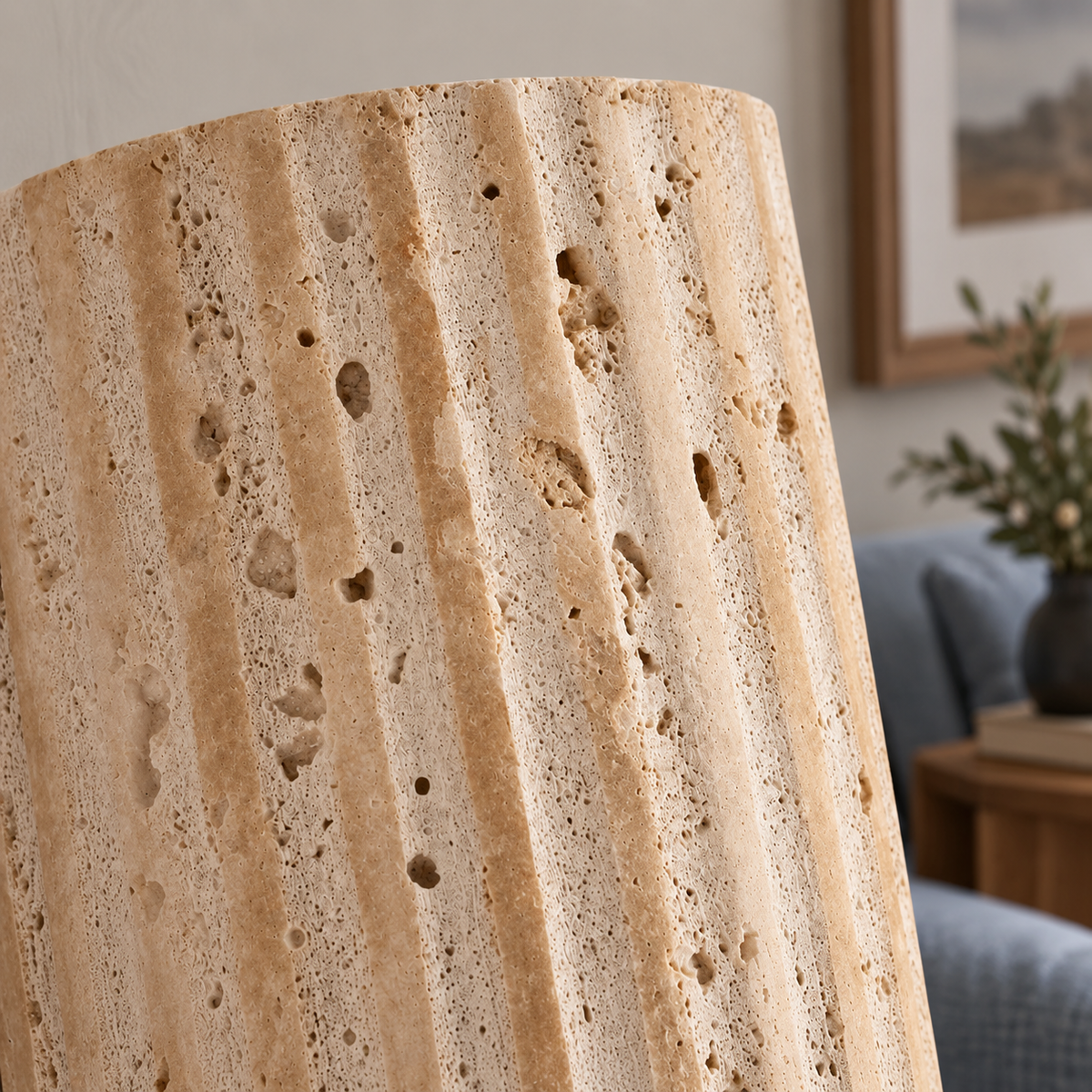 Travertine wall light, photo 02