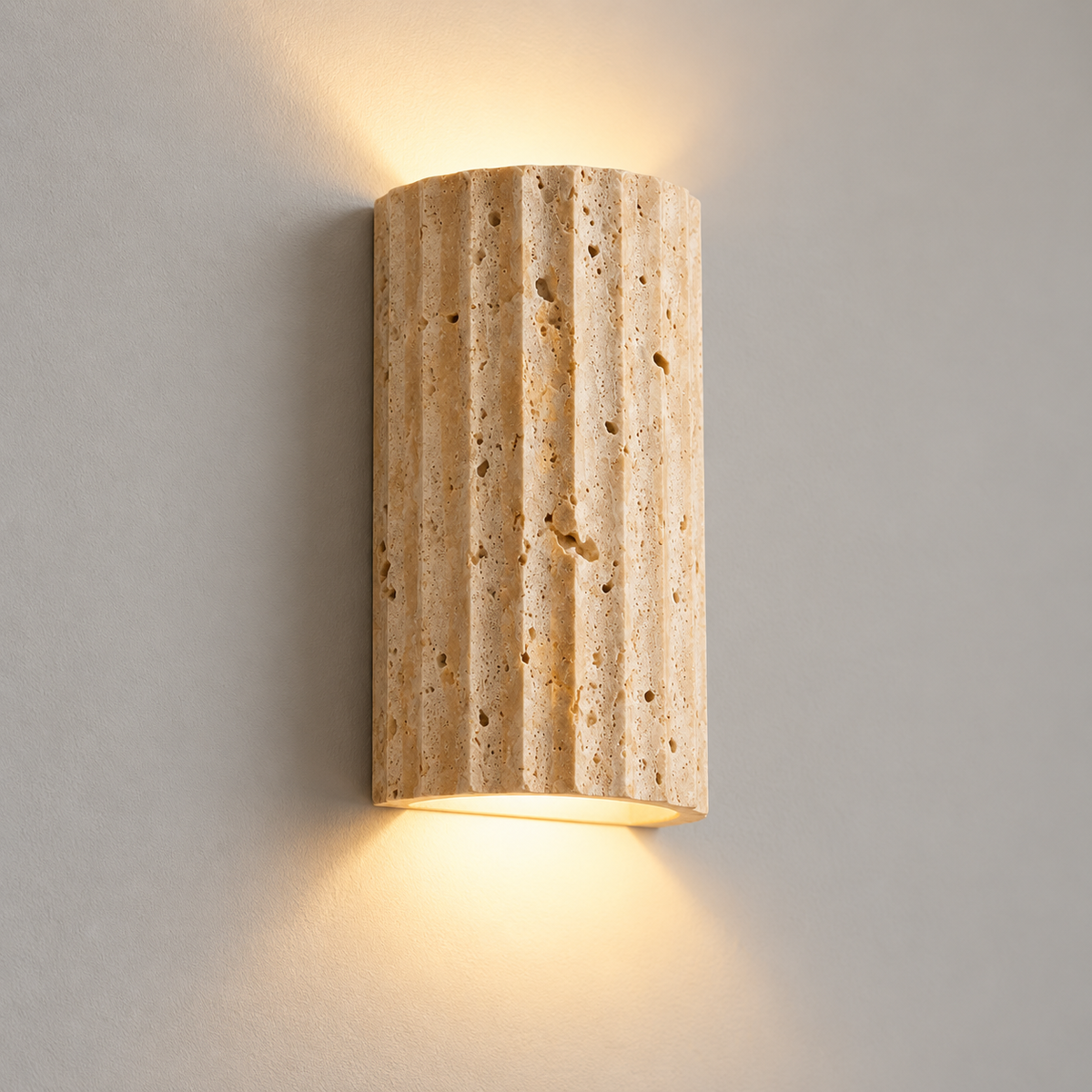 Travertine wall light, photo 07