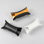 Black and Gold / White / Black wall light with curved metal body