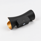 Black and Gold wall light with curved metal body