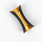 Black and Gold wall light with curved metal body